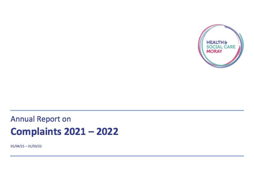 Cover of Annual Complaints Report 2021-22