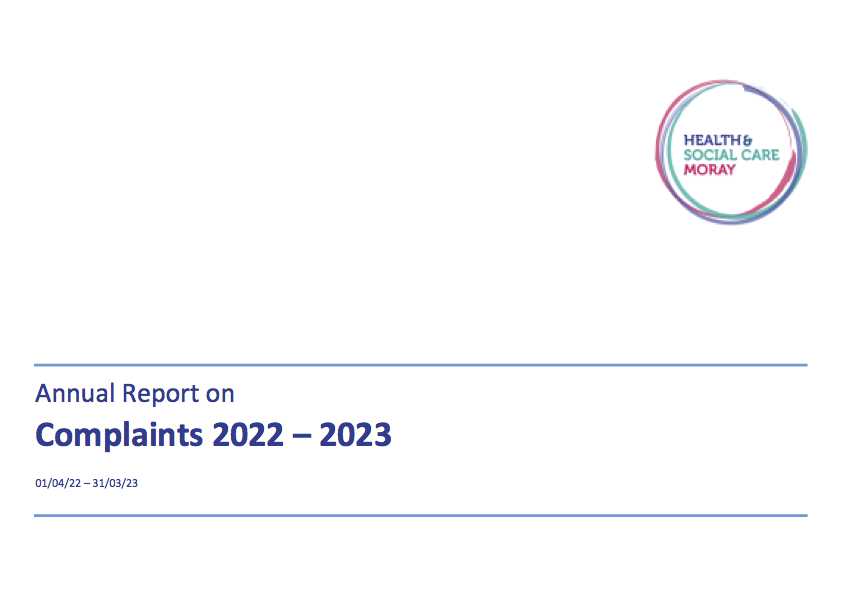 Cover of Annual Complaints Report 2022-23