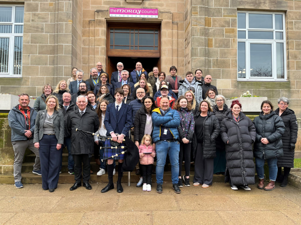 Members and supporters of the Moray Champions Board