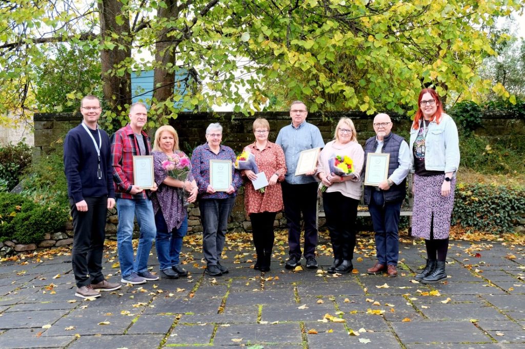 A group of long serving foster carers in Moray